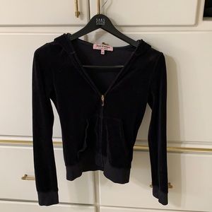 Juicy Couture black velour tracksuit jacket